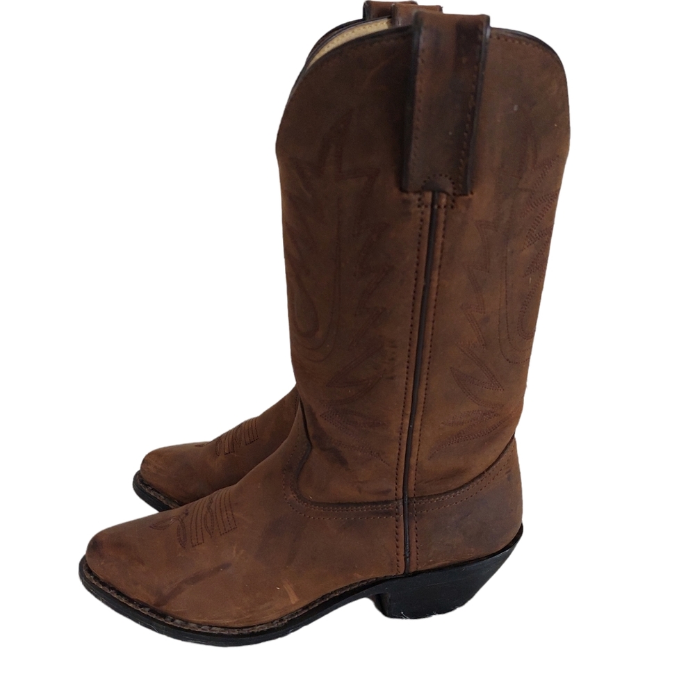 Durango Women's 11" Western Shaft Stitch Chocolate Brown RD4112 Heeled Boots 6.5